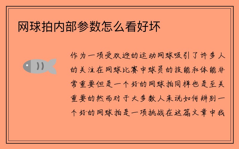 网球拍内部参数怎么看好坏