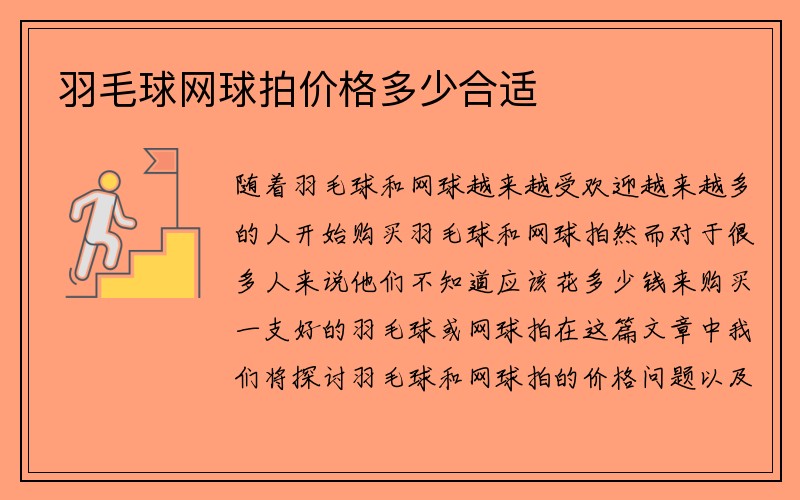 羽毛球网球拍价格多少合适